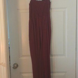 Maroon jumpsuit